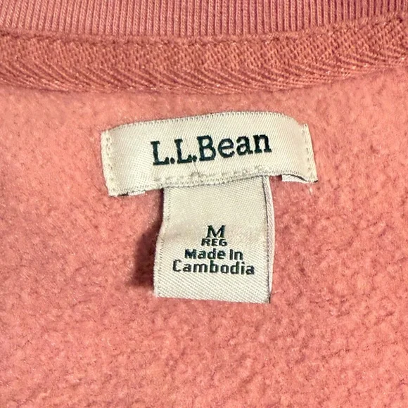 L.L.Bean 1912 Crewneck Logo Sweatshirt Mauve - Picture 4 of 7